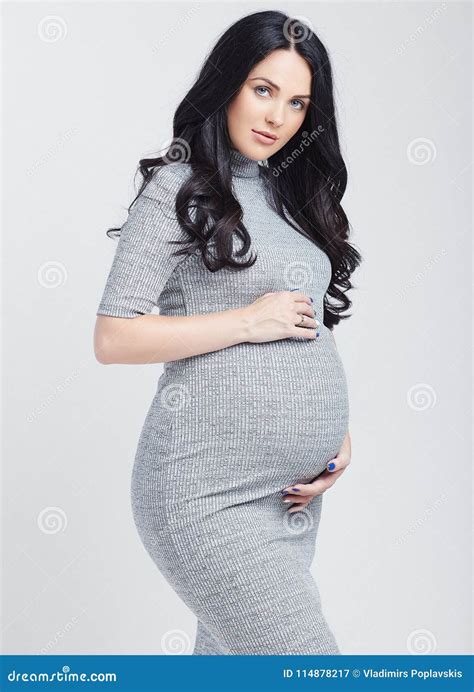 pregnant brunette